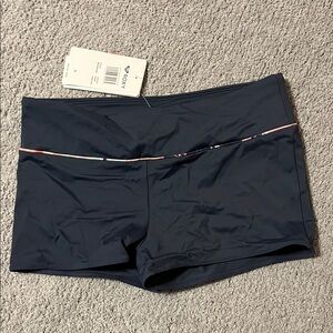 NWT Roxy Navy Swim Shorts with Multicolor Trim